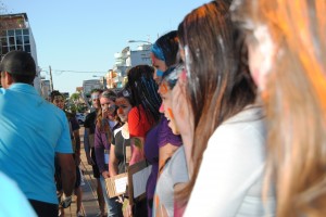 grande parte dos novos alunos compareceram no trote de Engenharia Ambiental da UFSM-FW