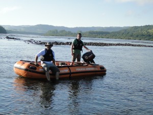 Fiscalização intensificada no Rio Uruguai no período da piracema. Foto: Grupo                        de Polícia Ambiental de FW.
