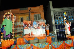 Cena representada pela última ceia de Jesus com seus discípulos. Foto: Carine Zandoná Badke