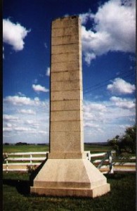 Monumento Obelisco da Paz, em Dom Pedrito. Local da pacificação da guerra. Foto: Site do Município de Dom Pedrito