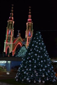 Decoração Natalina na Praça da cidade / Foto: Bruna Bonadeo