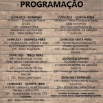 Programação que acontecerá durante a Semana Farroupilha. Foto: Divulgação