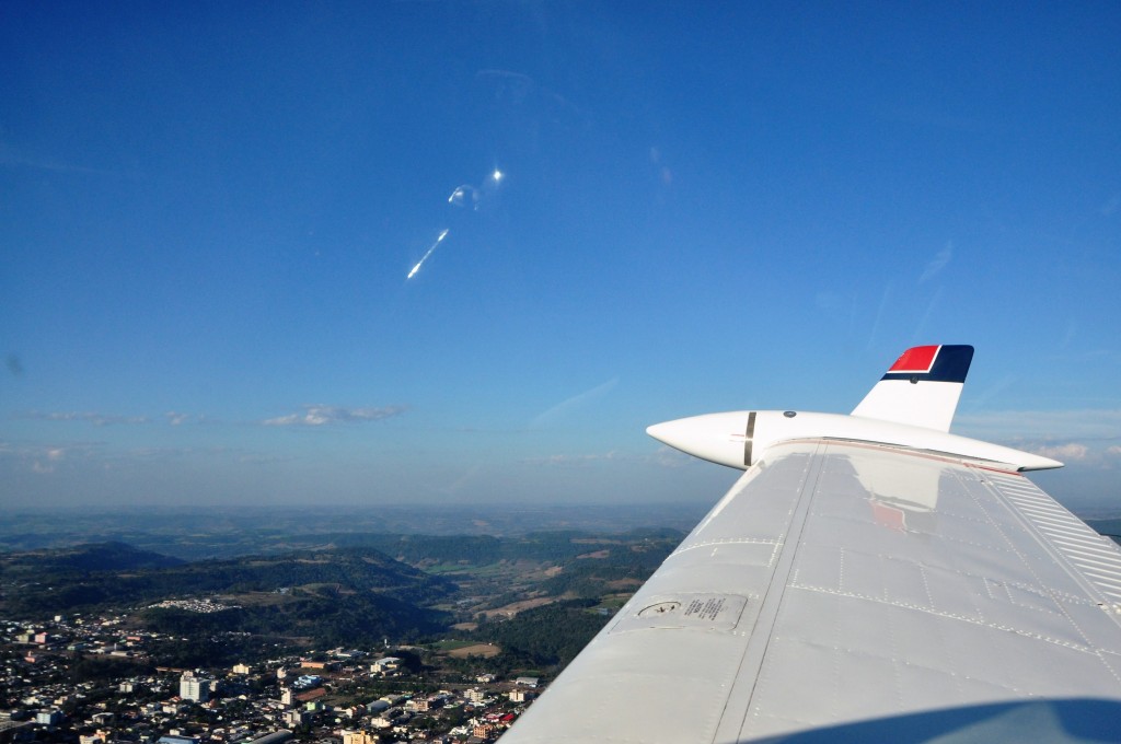 Imagem aérea do céu de Frederico Westphalen (foto: Tamara Melo)